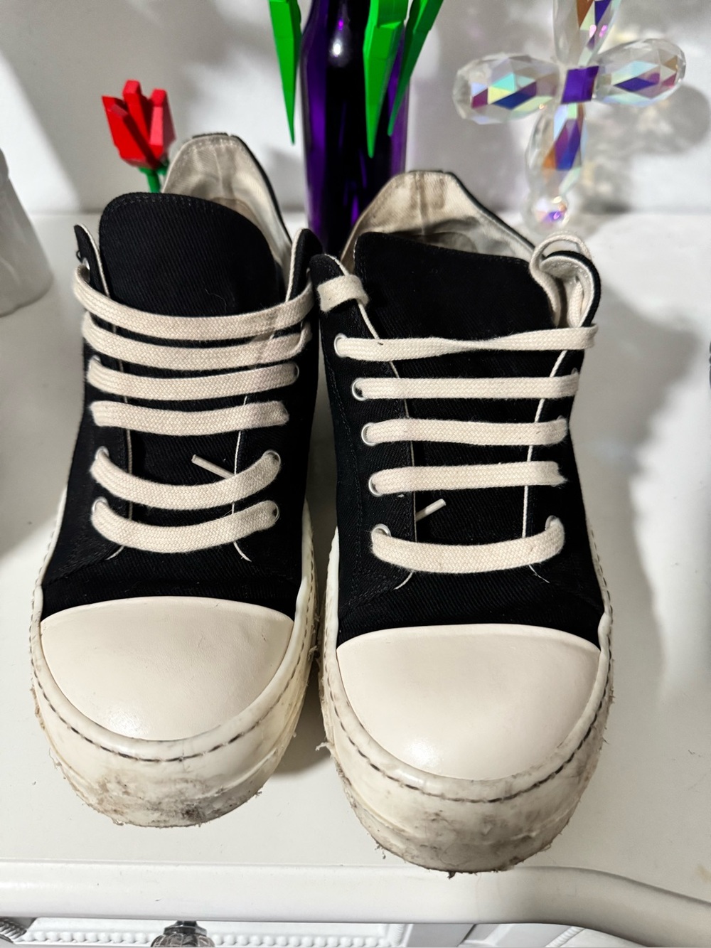 Rick Owens DRKSHDW Abstract Low Sneakers